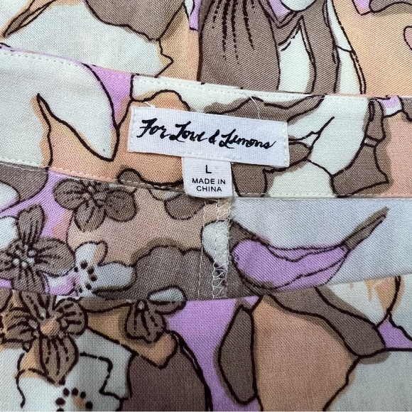 HP5💫 FOR LOVE & LEMONS Renata High Waist Pants Tan Floral - Picture 10 of 11